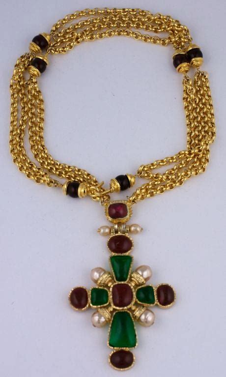 chanel byzantine jewelry|chanel gold necklace.